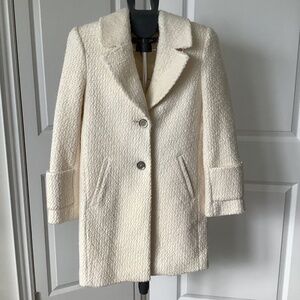 French Connection w/tags, Vanilla boucle coat, size 4